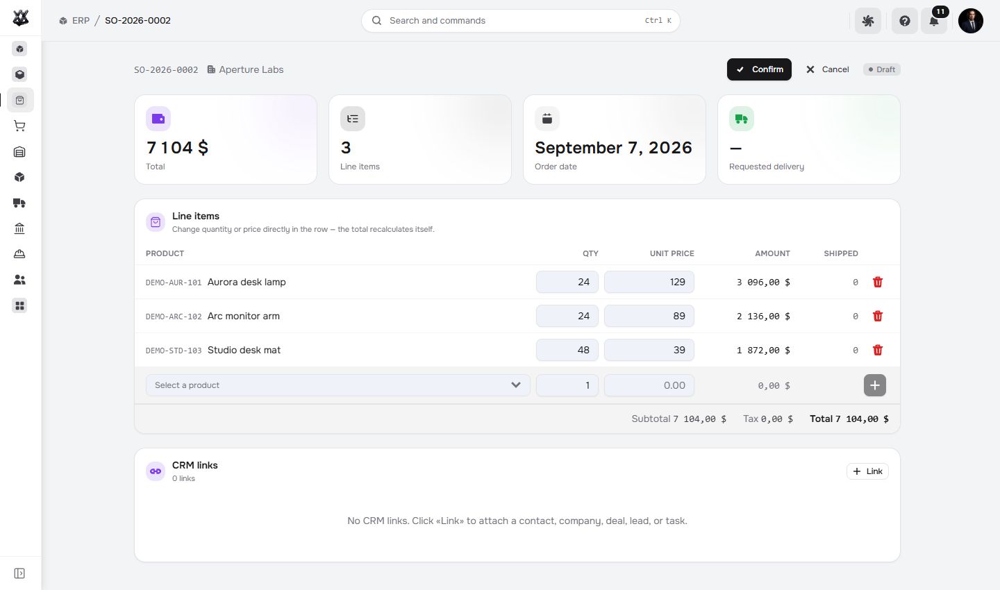 Actual Nextora interface: Give every order a clear set of next steps.