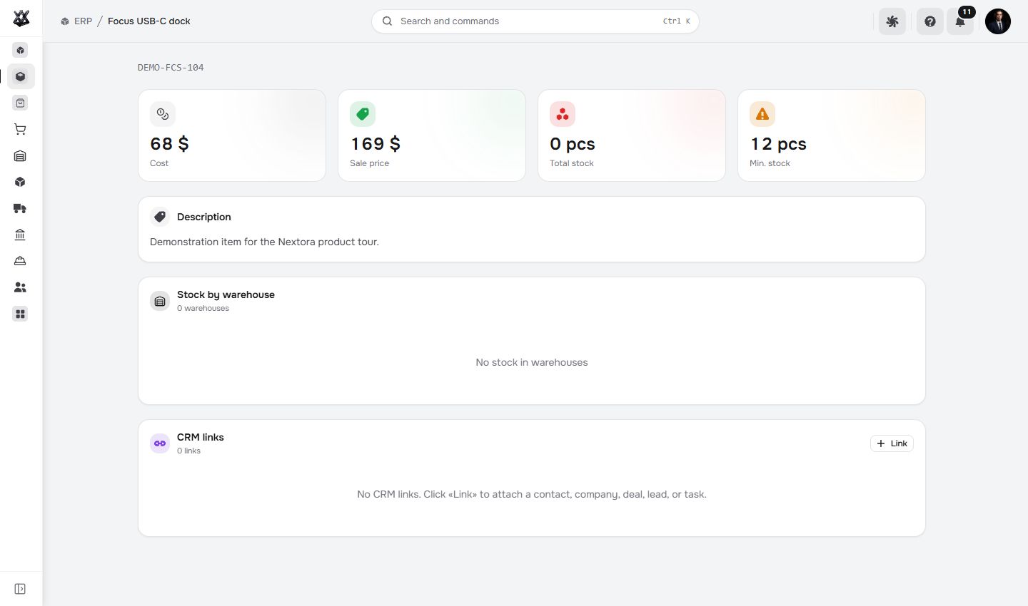 Actual Nextora interface: See the product behind the order.