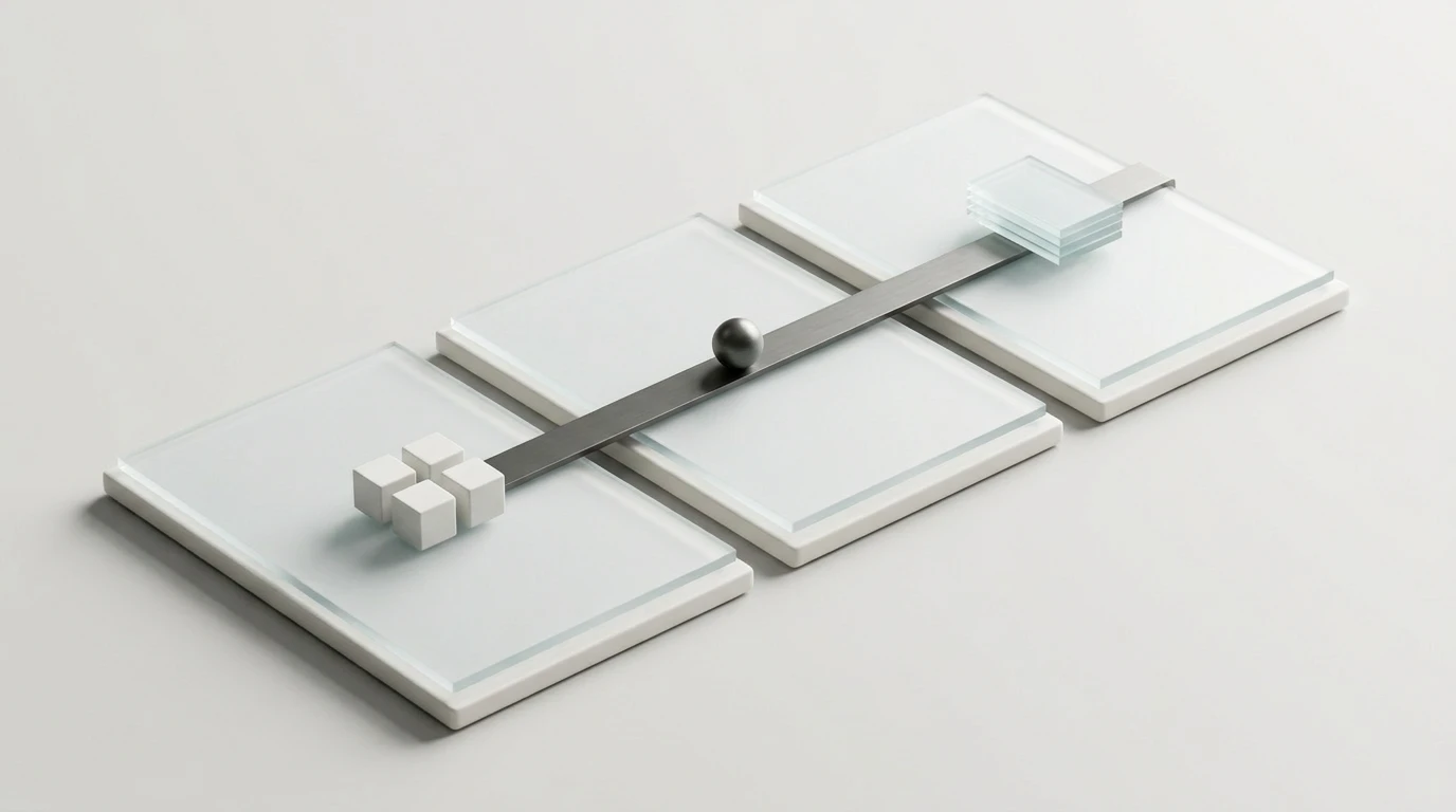 An abstract sculptural illustration of connected operational records